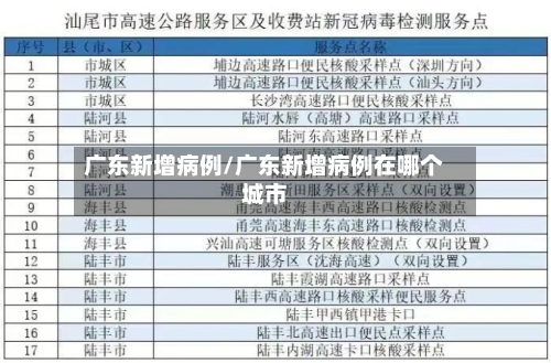 广东新增病例/广东新增病例在哪个城市