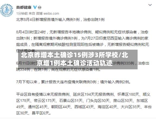 北京昨增本土确诊15例涉3所学校/北京增1例本土确诊活动轨迹-第1张图片