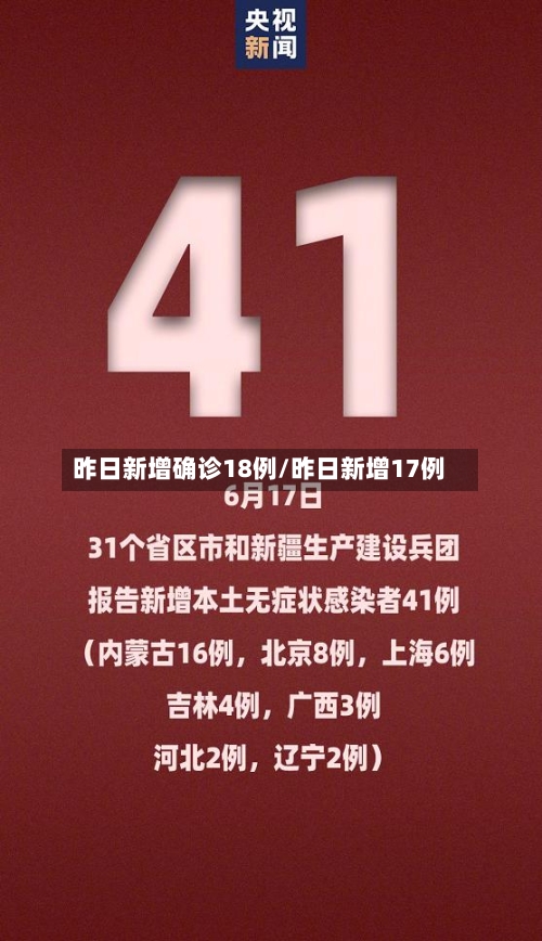 昨日新增确诊18例/昨日新增17例