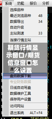 期货行情显示窗口/期货信息窗口怎么设置