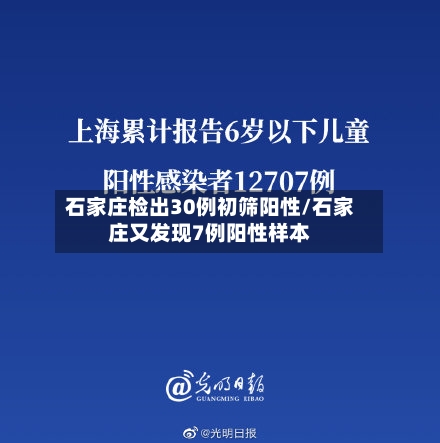 石家庄检出30例初筛阳性/石家庄又发现7例阳性样本-第1张图片