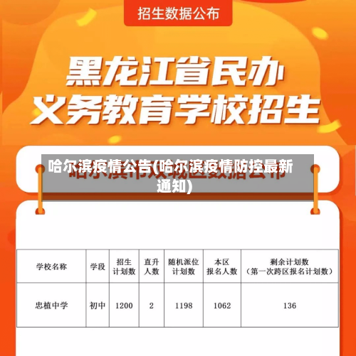 哈尔滨疫情公告(哈尔滨疫情防控最新通知)-第1张图片