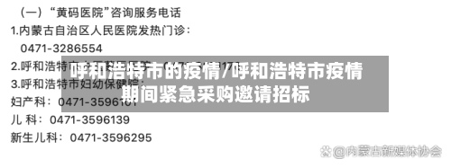 呼和浩特市的疫情/呼和浩特市疫情期间紧急采购邀请招标-第1张图片