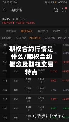 期权合约行情是什么/期权合约概念及期权交易特点-第1张图片