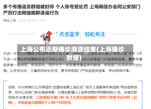 上海公布近期确诊溯源结果(上海确诊数据)-第1张图片