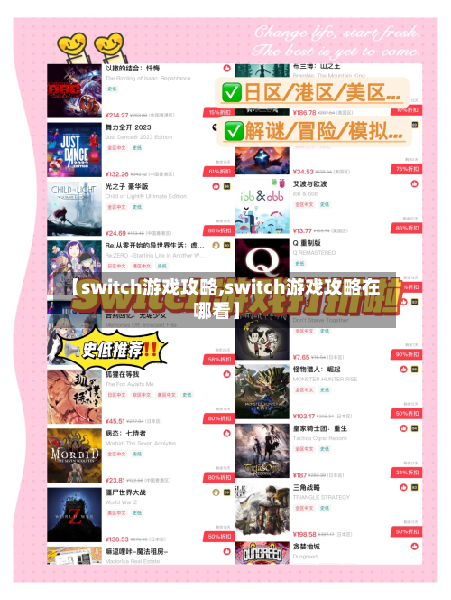【switch游戏攻略,switch游戏攻略在哪看】-第1张图片