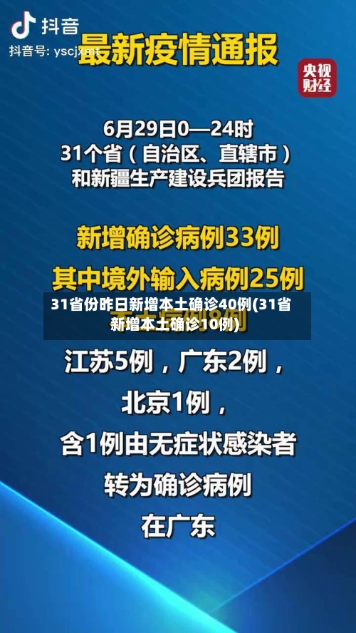 31省份昨日新增本土确诊40例(31省新增本土确诊10例)-第1张图片