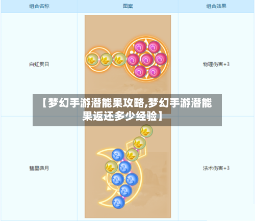 【梦幻手游潜能果攻略,梦幻手游潜能果返还多少经验】-第1张图片