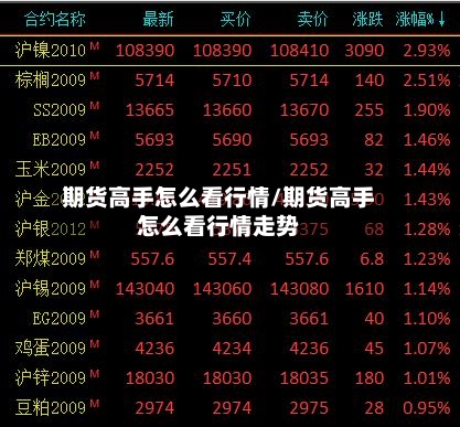 期货高手怎么看行情/期货高手怎么看行情走势-第1张图片