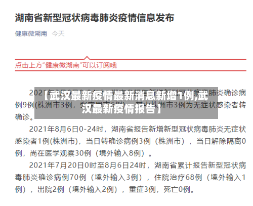 【武汉最新疫情最新消息新增1例,武汉最新疫情报告】-第1张图片