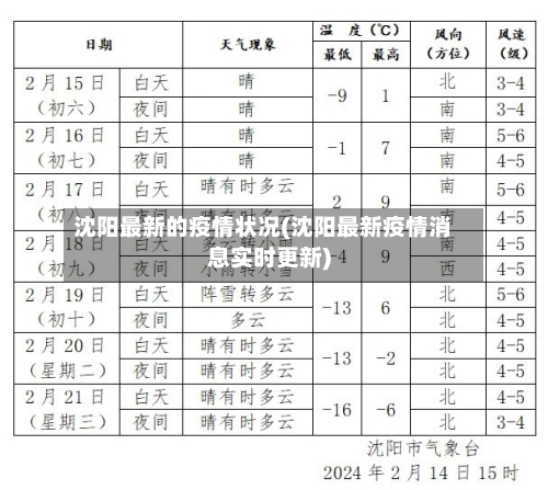 沈阳最新的疫情状况(沈阳最新疫情消息实时更新)-第1张图片