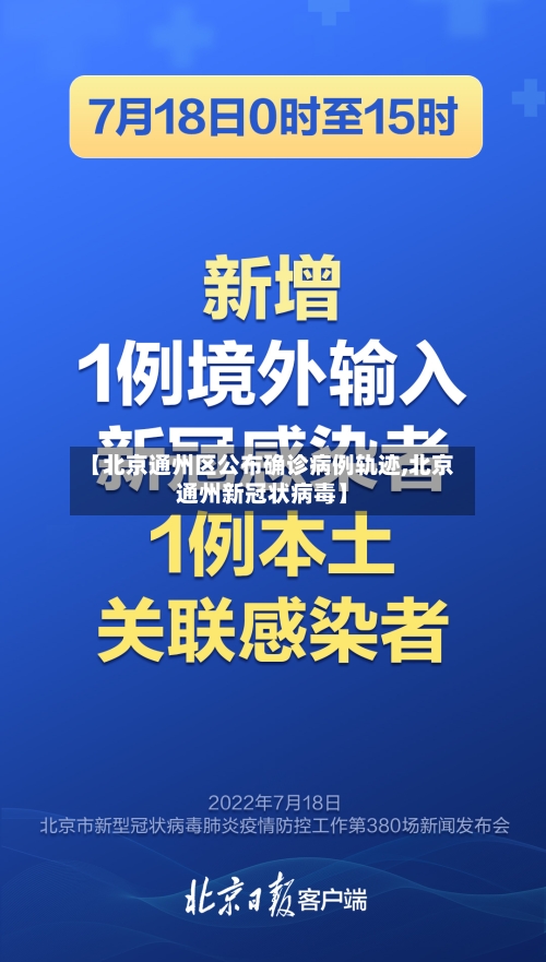【北京通州区公布确诊病例轨迹,北京通州新冠状病毒】-第1张图片