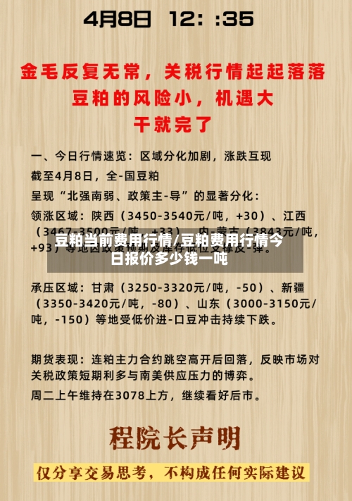 豆粕当前费用行情/豆粕费用行情今日报价多少钱一吨-第1张图片