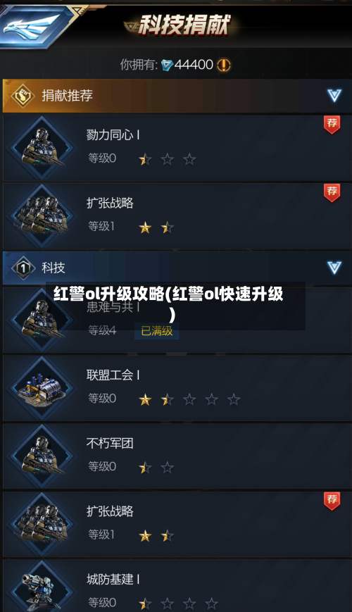 红警ol升级攻略(红警ol快速升级)-第1张图片