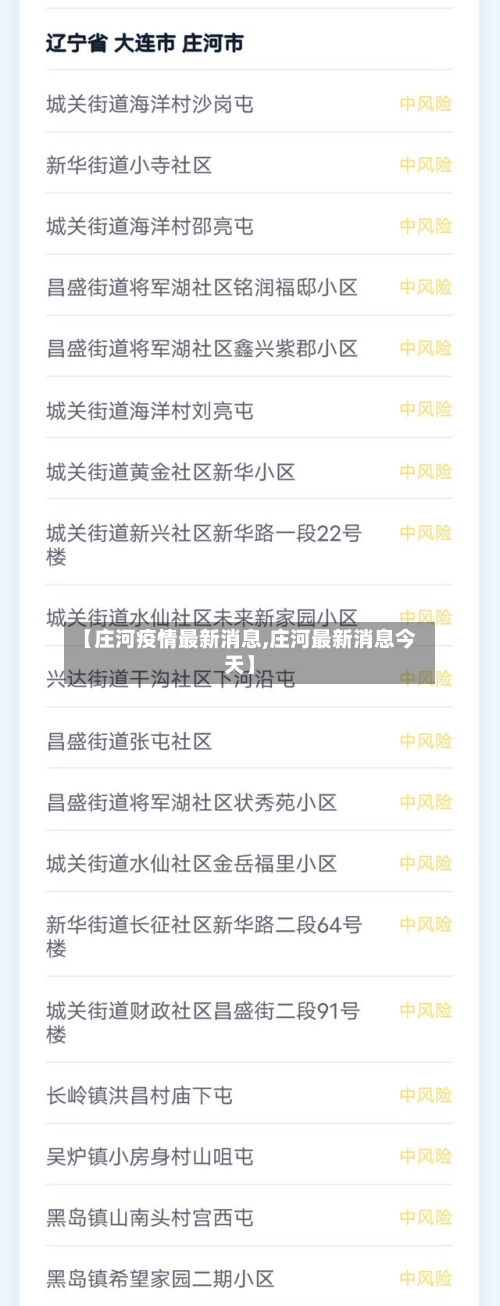 【庄河疫情最新消息,庄河最新消息今天】
