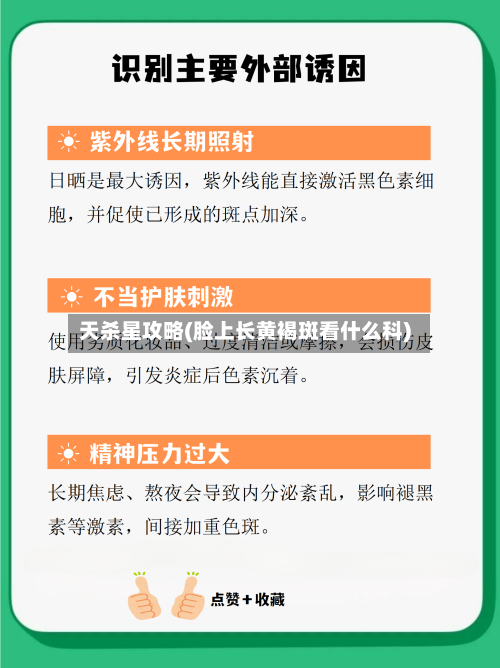 天杀星攻略(脸上长黄褐斑看什么科)