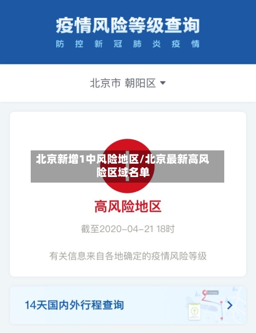 北京新增1中风险地区/北京最新高风险区域名单-第2张图片