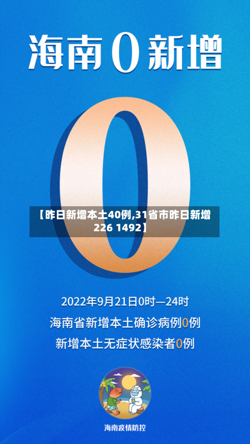 【昨日新增本土40例,31省市昨日新增226 1492】