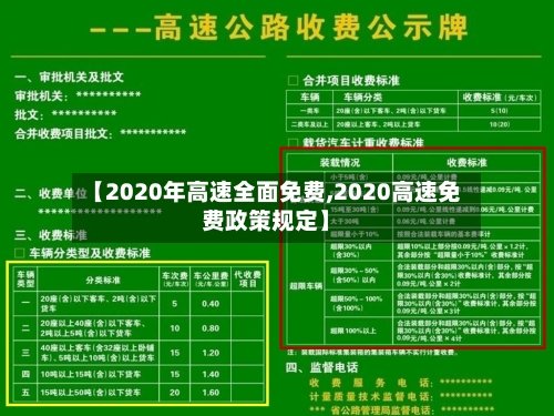 【2020年高速全面免费,2020高速免费政策规定】-第2张图片