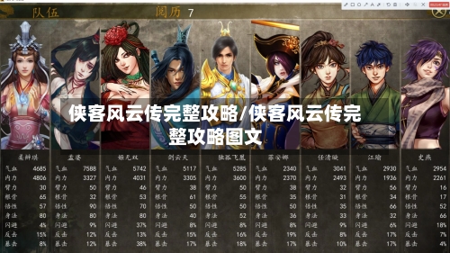 侠客风云传完整攻略/侠客风云传完整攻略图文